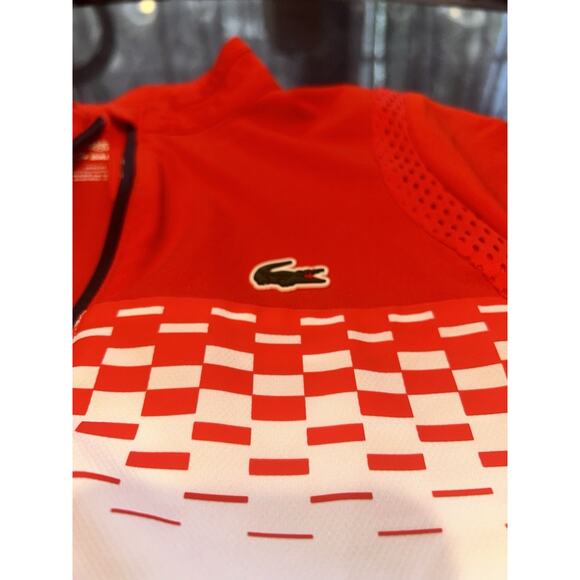 Kids' Lacoste Tennis x Daniil Medvedev Track Suit Jacket Red White Blue Size 14 - Picture 4 of 12